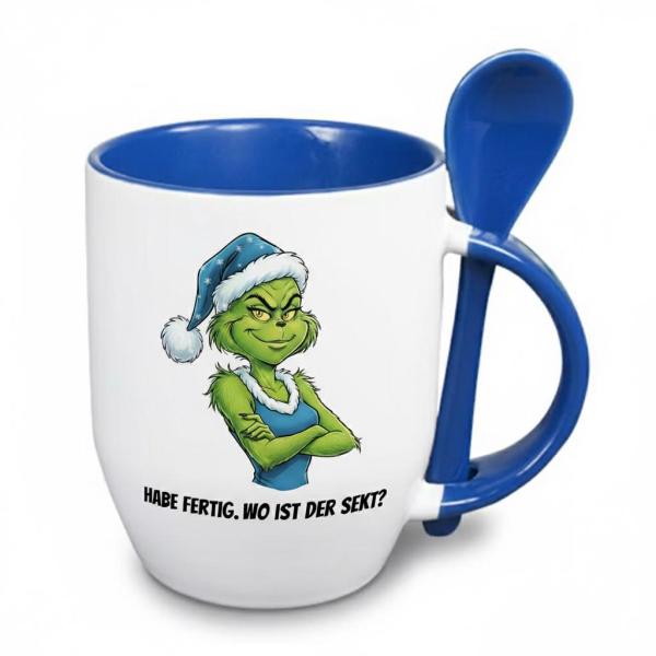 Wo ist der Sekt mit blauem Dress